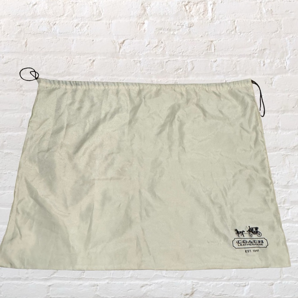 Like ๐ Coach 23โ x 19โ vintage satin ivory large drawstring dust bag